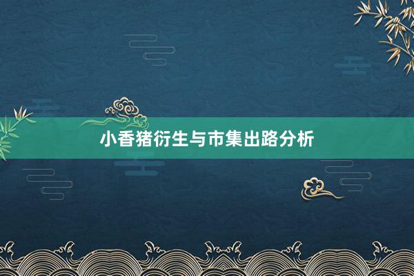 小香猪衍生与市集出路分析